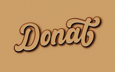 Donat style, text effect editable