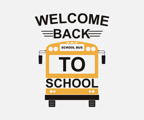 Welcome back to school. Vintage typography design with school supplies and Back to School Sale text. Vector School Bus driver typography T-Shirt design.