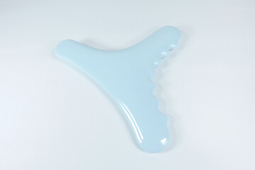 水色のかっさプレート
