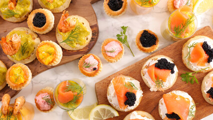 festive canape- buffet food,  dining