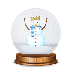 Snow globe with snowman