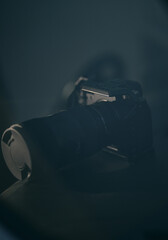 modern mirrorless camera closeup