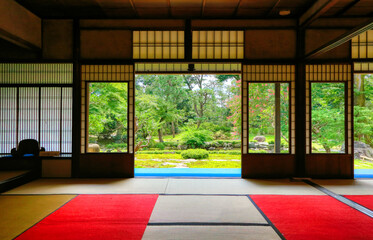 京都、旧三井家鴨川別邸の庭園