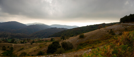 Fototapeta premium landscape of matese mountains on Apennines in italy