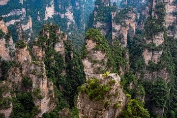 Fototapeta na wymiar the magnificent landscape of Zhang Jia Jie