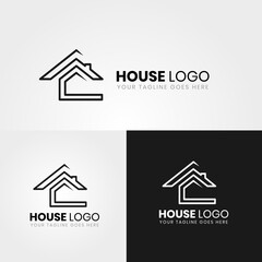 Home logo vector template. Real estate concept, Building symbol.