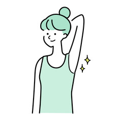 女性イラスト 脇ケア