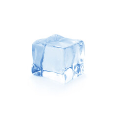 Ice cube on white background