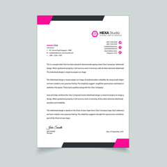 Business letterhead creative and clean style with colorful design
