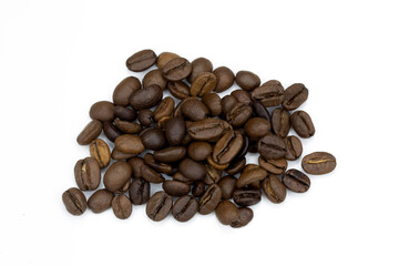 coffee beans isolated on white background