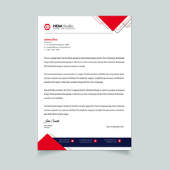 Abstract business letterhead design