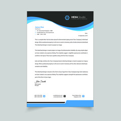 Professional abstract  creative corporate modern business letterhead design