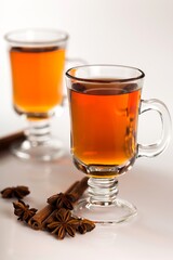 Hot tea and cinnamon