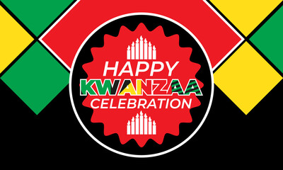 Happy Kwanzaa. Is an annual celebration of African-American culture which is held from December 26 to January 1. African American cultures festival. 