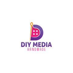 Initial D media D I Y Entertainment and the art Creative video film logo design