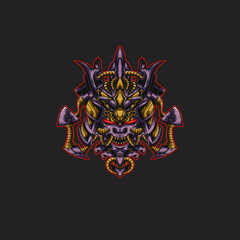 lord mask japanese illustration