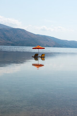 Location three umbrellas, Kefalonia, Greece