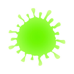 Virus shape icon. Virion vector art illustration. Coronavirus disease symbol. Influenza epidemic logo. Covid-19 pandemic decorative clip-art sign. Isolated on white background.