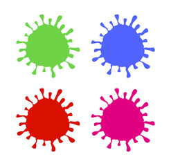 Virus shape icon. Virion vector art illustration. Coronavirus disease symbol. Influenza epidemic logo. Covid-19 pandemic decorative clip-art sign. Isolated on white background.