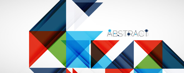 Set of vector triangle geometric backgrounds. Vector illustration for covers, banners, flyers and posters and other designs