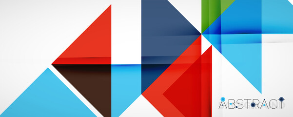 Set of vector triangle geometric backgrounds. Vector illustration for covers, banners, flyers and posters and other designs