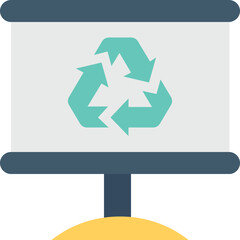 
Recycling Flat Vector Icon

