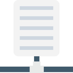 Obraz premium Server Document Flat Vector Icon 
