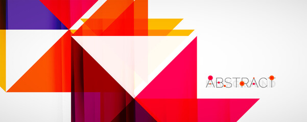 Geometric abstract background. Techno color triangle shapes. Vector illustration for covers, banners, flyers and posters and other designs