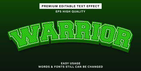 warrior editable text effect