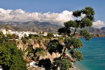 Fototapeta na wymiar Wonderful nature - coastline near Nerja, Malaga - Spain 