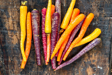 Baby rainbow carrots