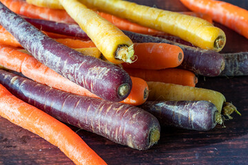 Baby rainbow carrots