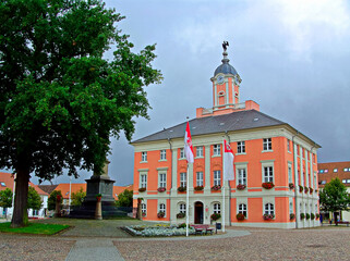 Fototapeta na wymiar Historisches Barock Rathaus aus dem 17ten Jahrhundert