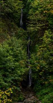 Reinhardstein waterfall in Ovifat, Belgian Ardennes