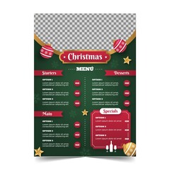 Special Christmas festive menu design template
