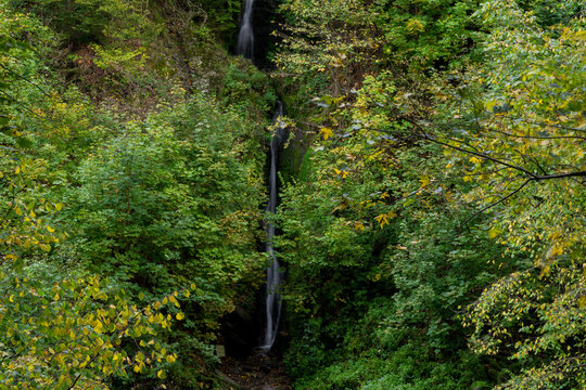 Reinhardstein waterfall in Ovifat, Belgian Ardennes