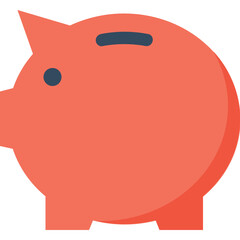 
Piggy Bank Flat vector Icon
