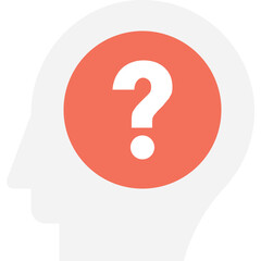 
Thinking Flat Vector Icon
