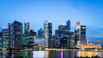 Obraz na płótnie Canvas View from Marina bay, Singapore