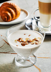 yogurt with grains and seeds