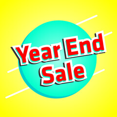 simple year end sale promotion banner sign vector