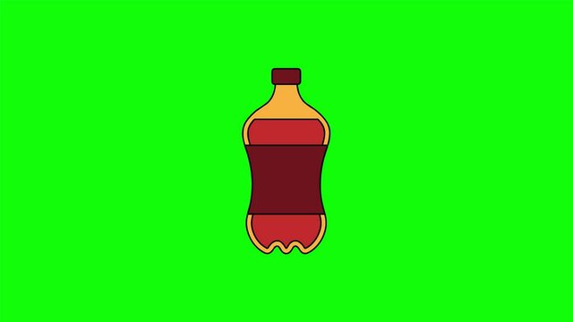 bottled drink green screen animation. chroma key motion graphics
