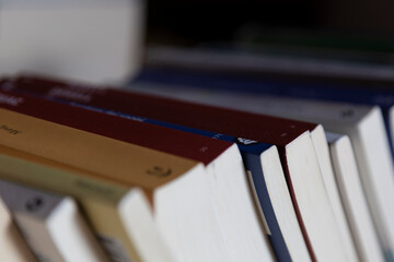 collection of classic books, colorful covers