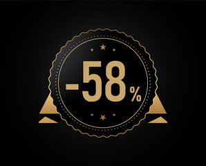58 percent discount Badge design, 58% OFF Special Discount Offer
