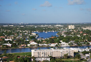 Skyline von Fort Lauderdale am Atlantischen Ozean, Florida