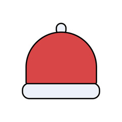 Christmas Santa Hat Icon Vector Flat Background