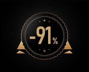 91 percent discount Badge design, 91% OFF Special Discount Offer