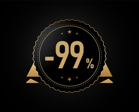 99 percent discount Badge design, 99% OFF Special Discount Offer