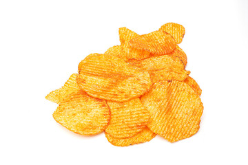 potato chips isolated on white