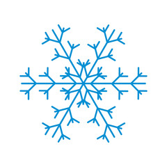 Christmas Snowflake Icon Vector Flat Background